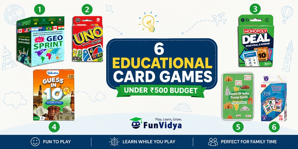 6 Educational Card Games Under ₹500 That Kids Can Enjoy